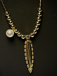 Tüy model çelik kolye