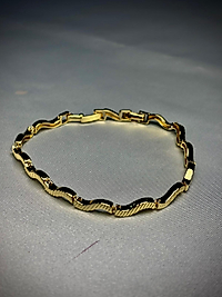 zikzak model gold bileklik